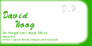 david woog business card
