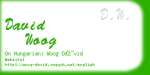 david woog business card